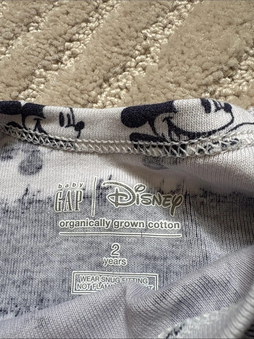 Gap Disney Mickey Mouse Tie Dye Stripe Pajamas